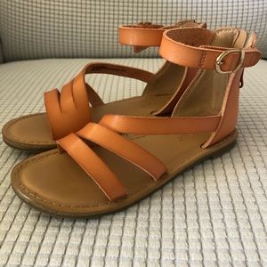 Toddler girls sandals cat and Jack tan size 10 Velcro